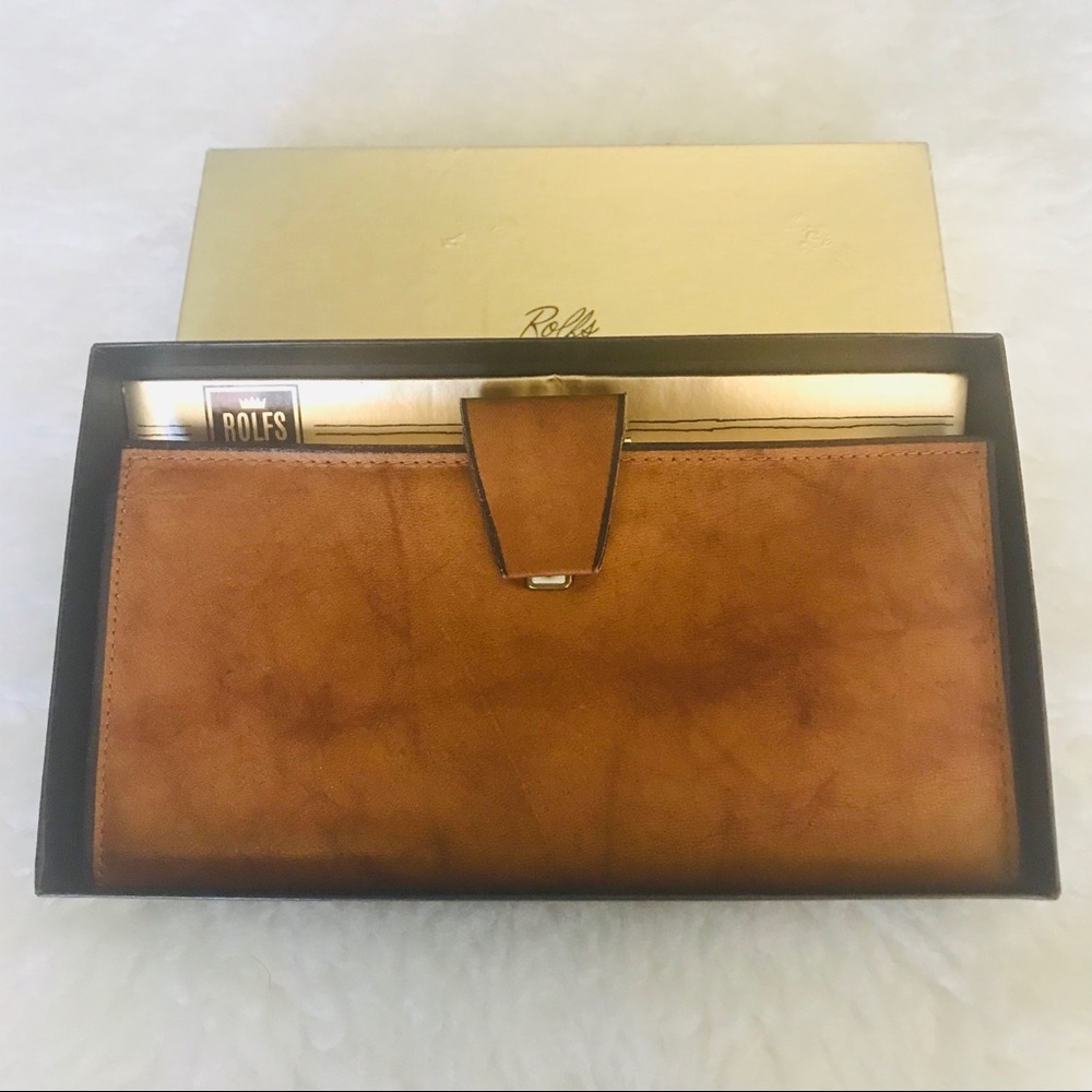 Rolfs Women’s Cowhide Leather VTG long wallet NWOT